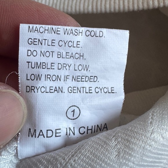 Womens White Cable Knit Hoodie Sweatshirt Textured Pullover Large L - Picture 4 of 4